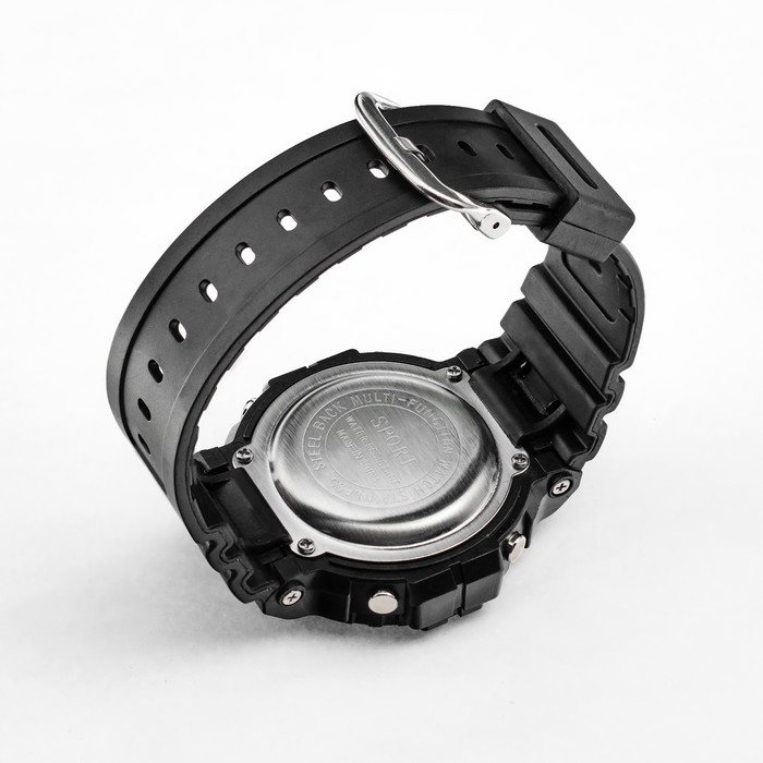 Часы наручные электронные, будильник, 3 АТМ, d-4.6 см, черные Часы наручные электронные, будильник, 3 АТМ, d-4.6 см, черные