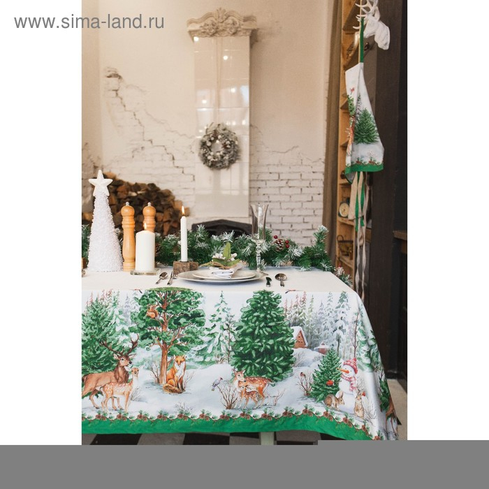 Фартук &laquo;Этель: Новогодний лес&raquo;, 65 &times; 60 см, 100 % хлопок, саржа, 190 г/м&sup2;