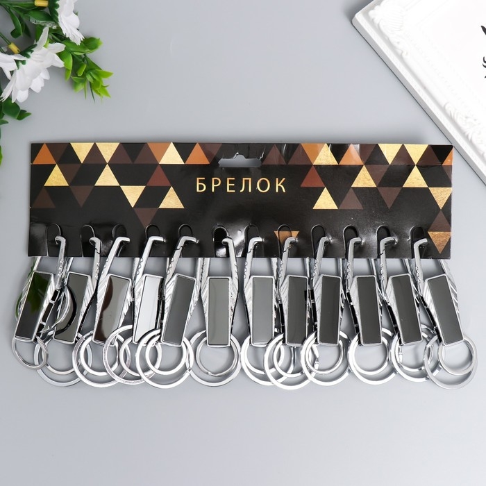 Брелок металл Брелок металл "Карабин. Глянец цвета" МИКС 3,4х0,6х9 см