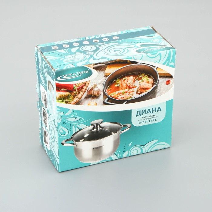 Кастрюля &laquo;Диана&raquo;, 1.8 л, d=16 см, капсульное дно, индукция