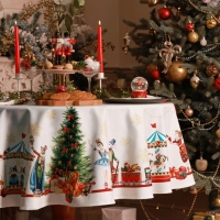 Скатерть Этель &laquo;Щелкунчик&raquo;, d=150 см, 100% хл, саржа 190 г/м2