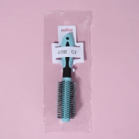 Брашинг, прорезиненная ручка, d = 1,9/4 &times; 22,7 см, цвет голубой/чёрный