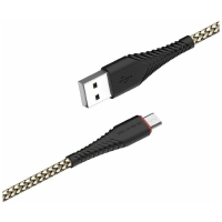 Кабель Borofone BX25, microUSB - USB, 2.4 А, 1 м, нейлоновая оплётка, чёрный Кабель Borofone BX25, microUSB - USB, 2.4 А, 1 м, нейлоновая оплётка, чёрный