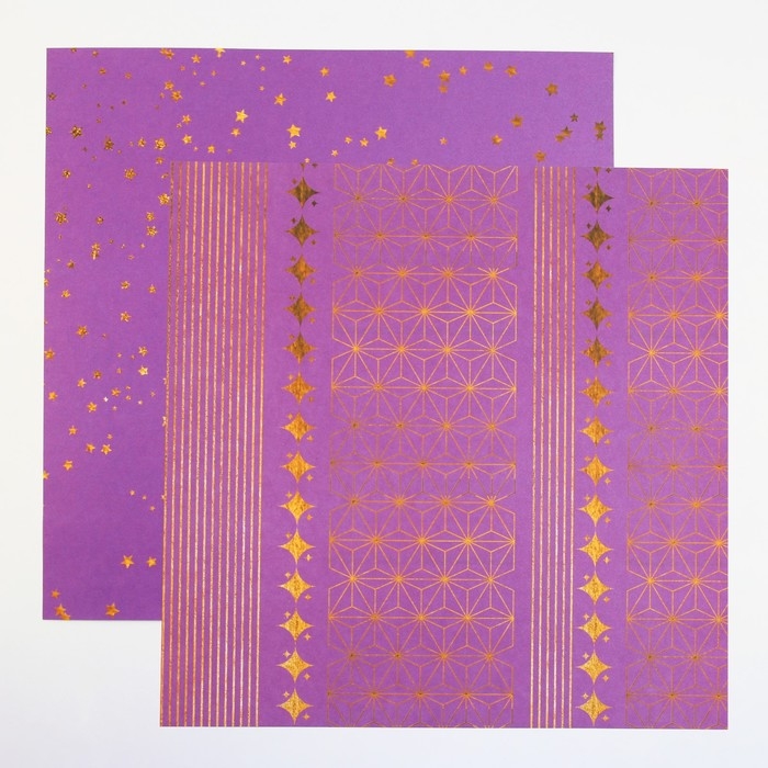 Набор бумаги для скрапбукинга &laquo;Яркая геометрия&raquo;, 12 листов, 30.5 х 30.5 см, 180 г/м&sup2;