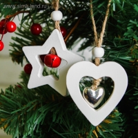 Подвеска новогодняя &laquo;Фигурки&raquo;, с бубенчиком, МИКС