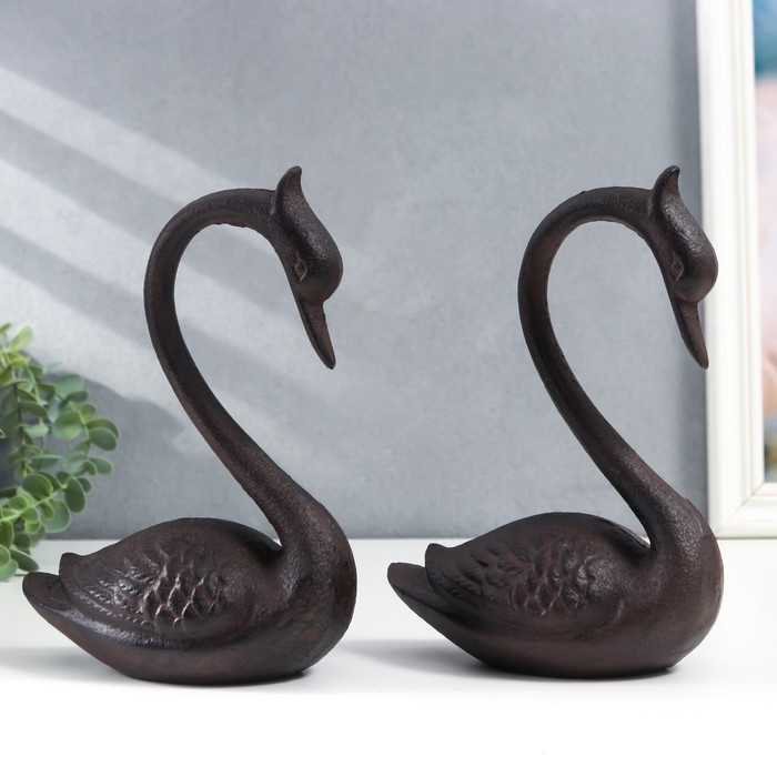 Сувенир чугун Сувенир чугун "Два лебедя" набор 2 шт 20х8х15 см