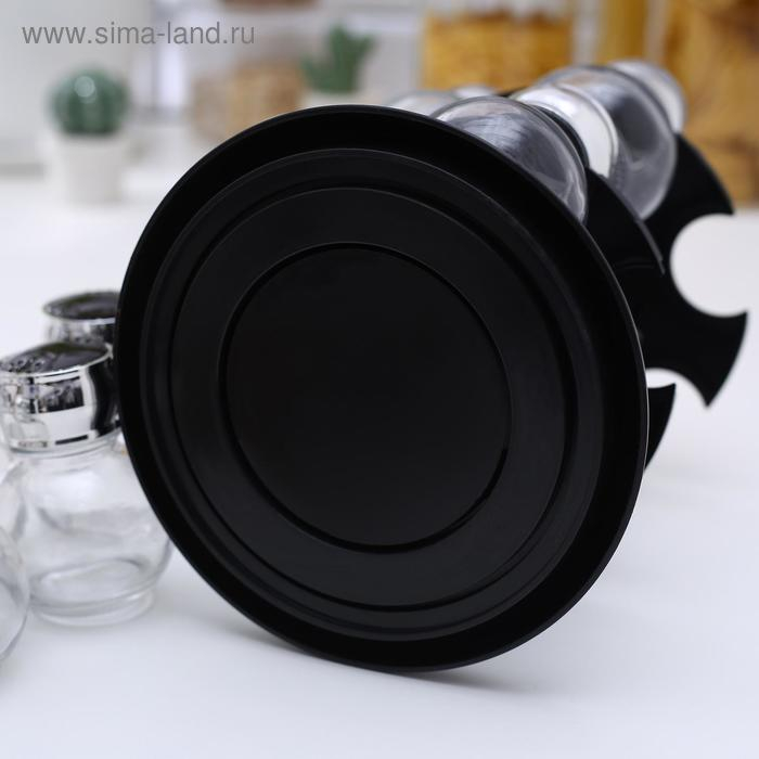 Набор для специй из стекла на подставке &laquo;Бабл&raquo;, 18&times;18&times;22 см, 12 шт