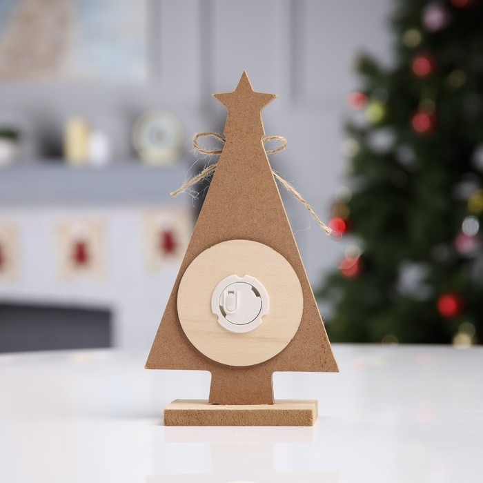 Светодиодная фигура &laquo;Щелкунчик&raquo; 11 &times; 20 &times; 5 см, дерево, батарейки LR41х3 (в комплекте), свечение тёплое белое