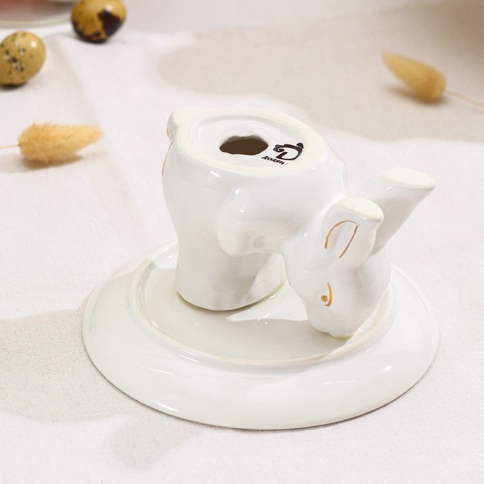 Блюдо для десертов Доляна «Зайка в золотом», 16×9,5 см Блюдо для десертов Доляна «Зайка в золотом», 16×9,5 см