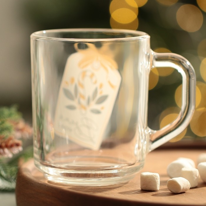 Кружка новогодняя стеклянная &laquo;Время чудес&raquo;, 200 мл