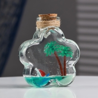 Сувенир в бутылке звезда "Пальмы" 11*9*3см, микс