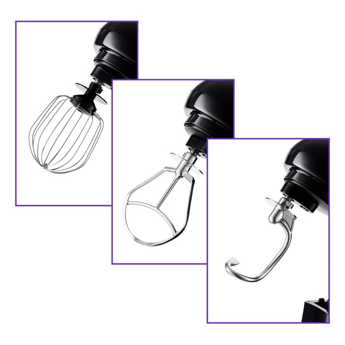 Миксер Kitfort КТ-3046-1, планетарный, 1300 Вт, 5 л, 6 скоростей, черно-фиолетовый Миксер Kitfort КТ-3046-1, планетарный, 1300 Вт, 5 л, 6 скоростей, черно-фиолетовый
