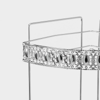 Полка угловая 3-х ярусная Доляна, 23&times;23&times;56 см, цвет хром