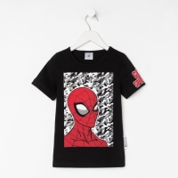Футболка детская &laquo;Человек-Паук&raquo; рост 122-128, чёрный