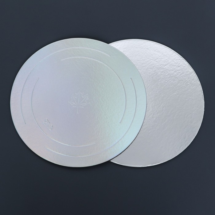 Подложка усиленная, 24 см, серебро-перламутр, 3,2 мм Подложка усиленная, 24 см, серебро-перламутр, 3,2 мм