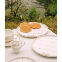 Набор тарелок фарфоровых SL Home &laquo;Гато&raquo;, d=24 см, цвет белый