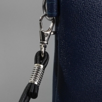 Ручка-шнурок для сумки, с карабинами, 120 &times; 0,6 см, цвет чёрный