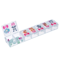 Таблетница &laquo;Для малышки&raquo;, 7 секций, русские буквы, 15,5 х 3,4 см.