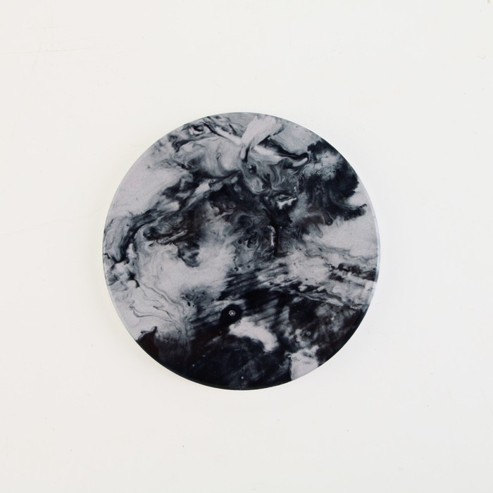 Подставка под горячее &laquo;Черный мрамор&raquo;, 10.8 см