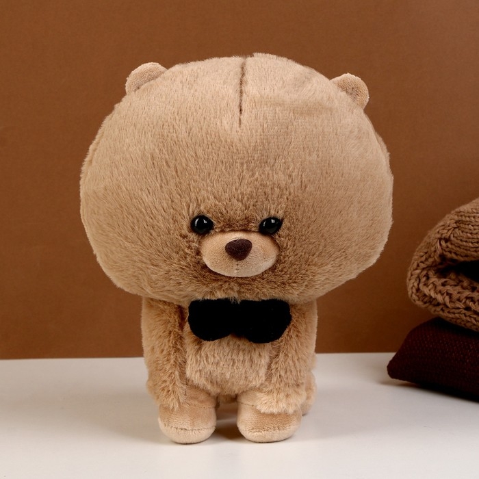 Мягкая игрушка &laquo;Собака&raquo; с бабочкой, 22 см, цвет бежевый