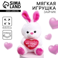 Мягкая игрушка &laquo;Ты покорила моё сердце&raquo;, заяц, цвета МИКС