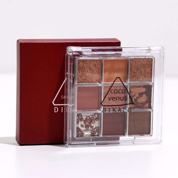 Профессиональная палетка теней для век с глиттером 9 цветов Профессиональная палетка теней для век с глиттером 9 цветов