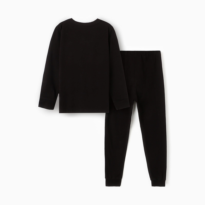 Комплект для мальчиков (джемпер, брюки), ТЕРМО, цвет чёрный, рост 134 см