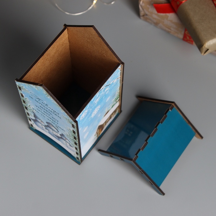 Новогодний чайный домик Новогодний чайный домик "Не переставайте верить" 20х10,5х10 см