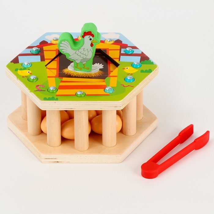 Логический центр 2 в 1 &laquo;Курочка и яички&raquo; 17 &times; 14,5 &times; 8 см
