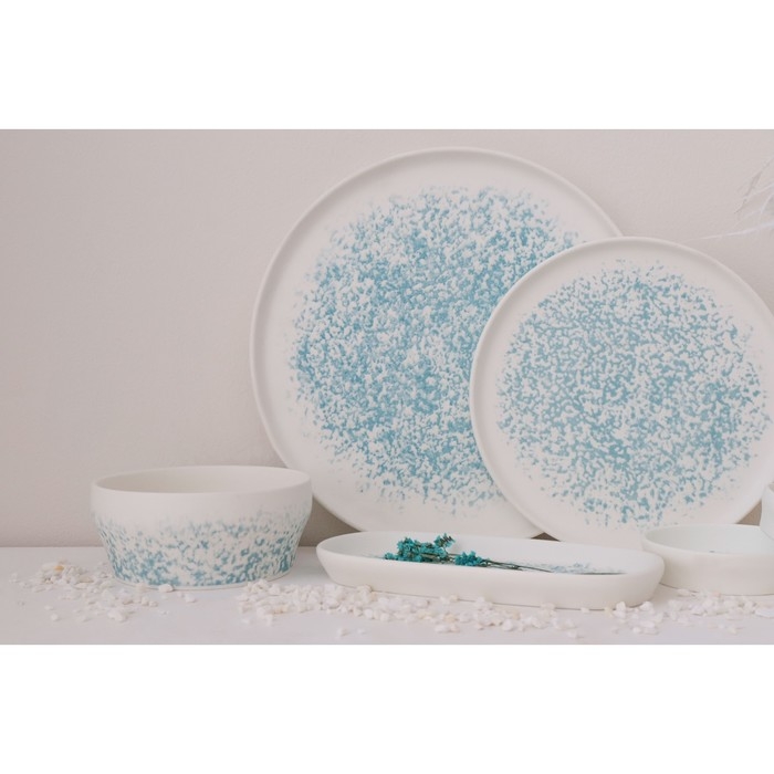 Тарелка фарфоровая обеденная Magistro «Лунный океан», d=28 см Тарелка фарфоровая обеденная Magistro «Лунный океан», d=28 см