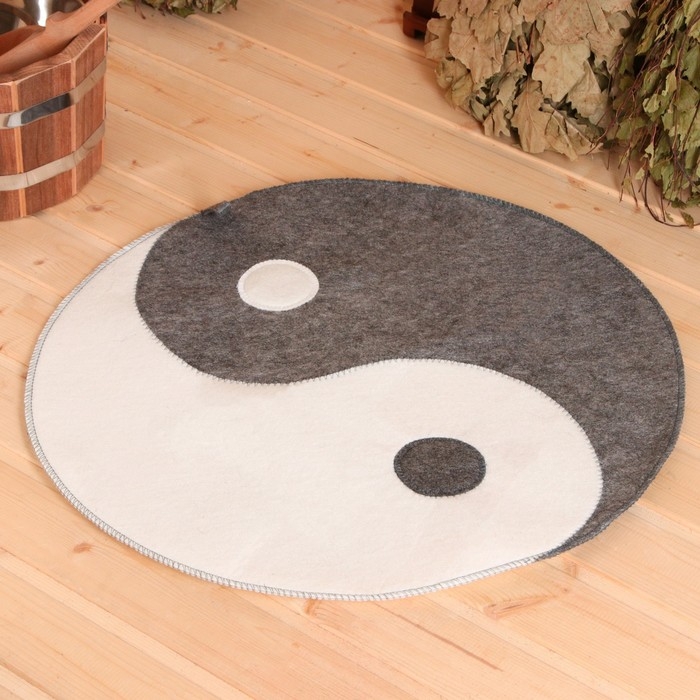 Набор подарочный 4 предмета Женский Набор подарочный 4 предмета Женский "Инь-Янь" (шапка, коврик, рукавичка, тапочки )