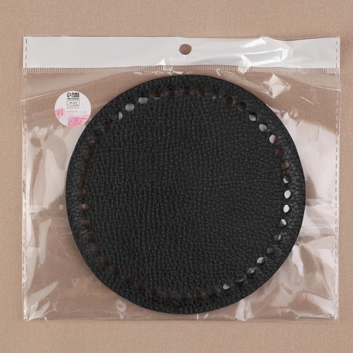 Донце для сумки, круглое, d = 15 &times; 0,3 см, цвет чёрный