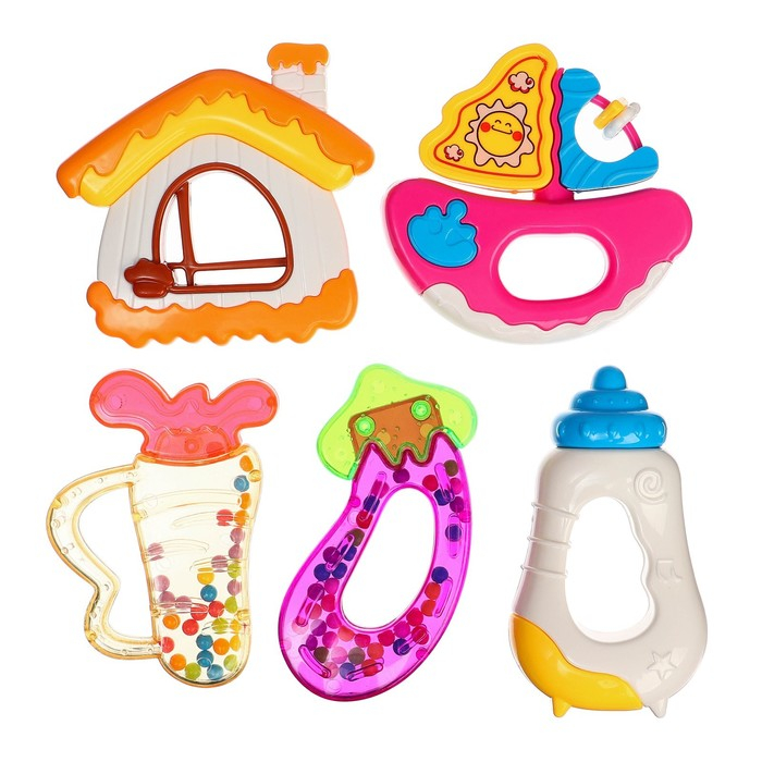 Набор погремушек &laquo;Для малыша&raquo;, 5 шт, цвет МИКС, Крошка Я