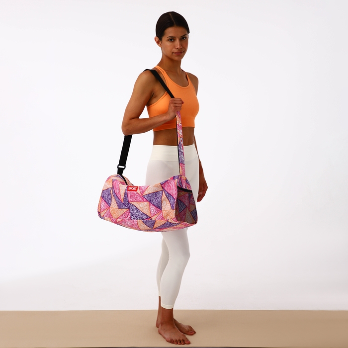 Сумка спортивная, TEXTURA, средний размер, цвет фиолетовый Сумка спортивная, TEXTURA, средний размер, цвет фиолетовый