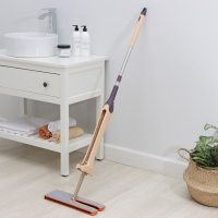 Швабра с отжимом Доляна, двусторонняя насадка из микрофибры 38&times;12 см, стальная ручка 134 см