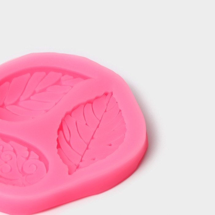Молд Доляна &laquo;Листва&raquo;, силикон, 7,5&times;6,5 см, цвет МИКС