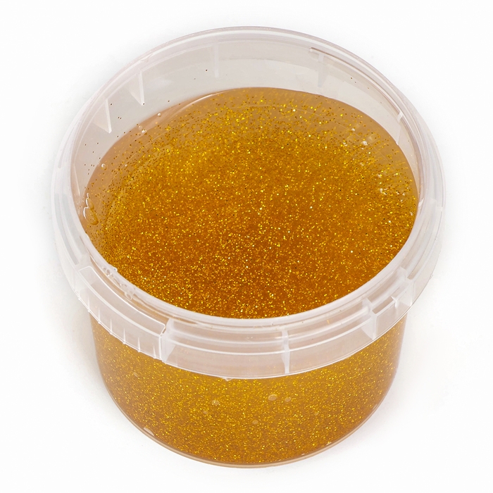 Слайм &laquo;Стекло&raquo; с золотыми блёстками, 90 г