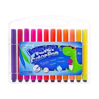 Фломастеры 24 цвета с пулевидным наконечником, в пластиковом пенале Дино МИКС Фломастеры 24 цвета с пулевидным наконечником, в пластиковом пенале Дино МИКС