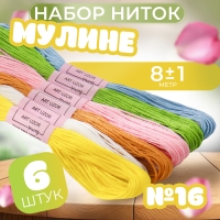 Набор ниток мулине №16, 8 ± 1 м, 6 шт Набор ниток мулине №16, 8 ± 1 м, 6 шт