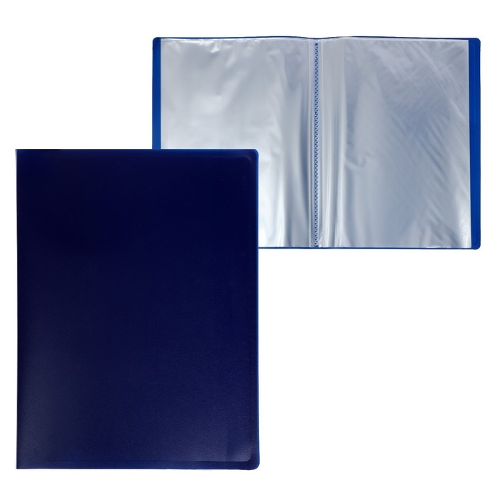 Папка с 20 вкладышами А4, 500 мкм, Calligrata, черничная Папка с 20 вкладышами А4, 500 мкм, Calligrata, черничная