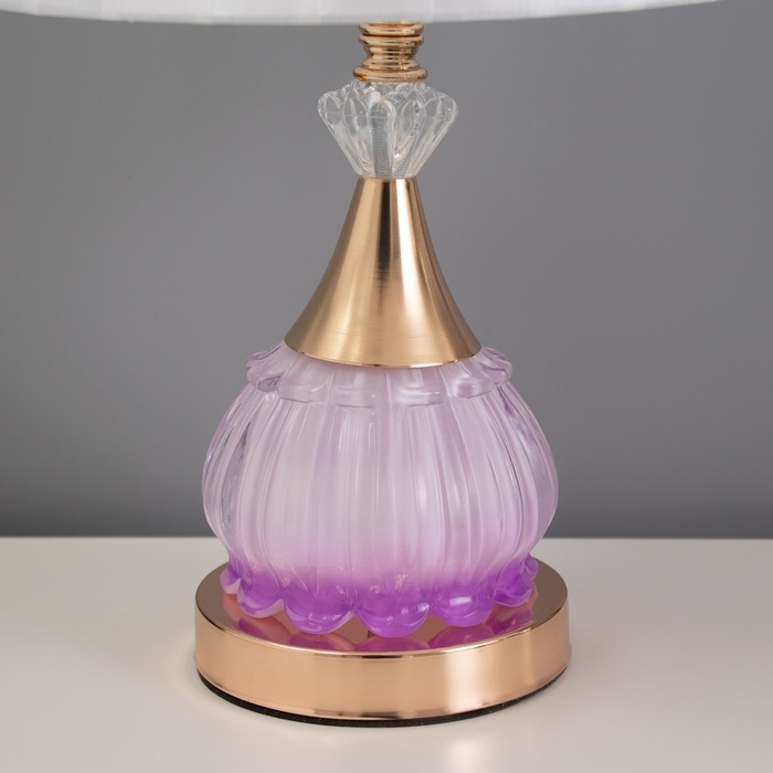 Лампа настольная Лампа настольная "Ева" 1х40Вт Е27 1х4Вт LED золото/розовый 25х25х42см