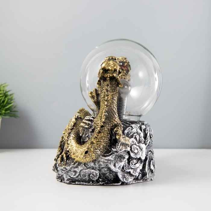Плазменый шар Плазменый шар "Драконы" золото 23х12х18 см RISALUX