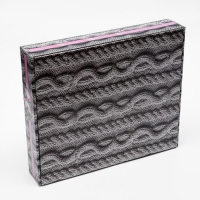 Новый год. Коробка сборная крышка-дно с окном, "Теплый Новый Год", 37 х 32 х 7 см.