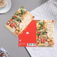 Открытка "Вошебного праздника в Новом году!" конгрев, тиснение, 12,5х19,5 см Открытка "Вошебного праздника в Новом году!" конгрев, тиснение, 12,5х19,5 см