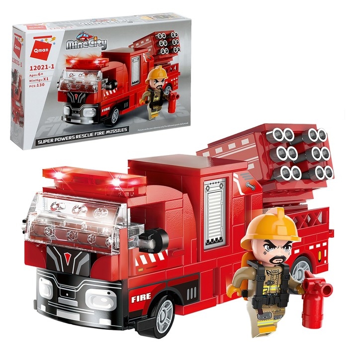 Конструктор &laquo;Огнеборцы. Пожарная машина&raquo;, 4 вида, цвет МИКС