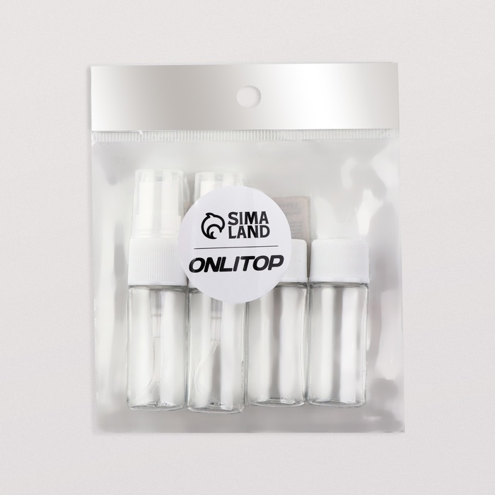 Набор для хранения, 4 предмета, цвет белый/прозрачный Набор для хранения, 4 предмета, цвет белый/прозрачный