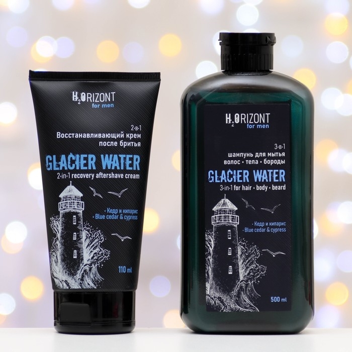 Подарочный набор косметики мужской: шампунь для волос, тела и бороды, 500 мл + крем после бритья, 150 мл Подарочный набор косметики мужской: шампунь для волос, тела и бороды, 500 мл + крем после бритья, 150 мл