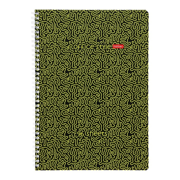 Тетрадь A4, 96 листов в линейку на гребне Тетрадь A4, 96 листов в линейку на гребне "Лабиринт", обложка мелованный картон, глянцевая ламинация, тиснение, блок 65 г/м2, 4В МИКС