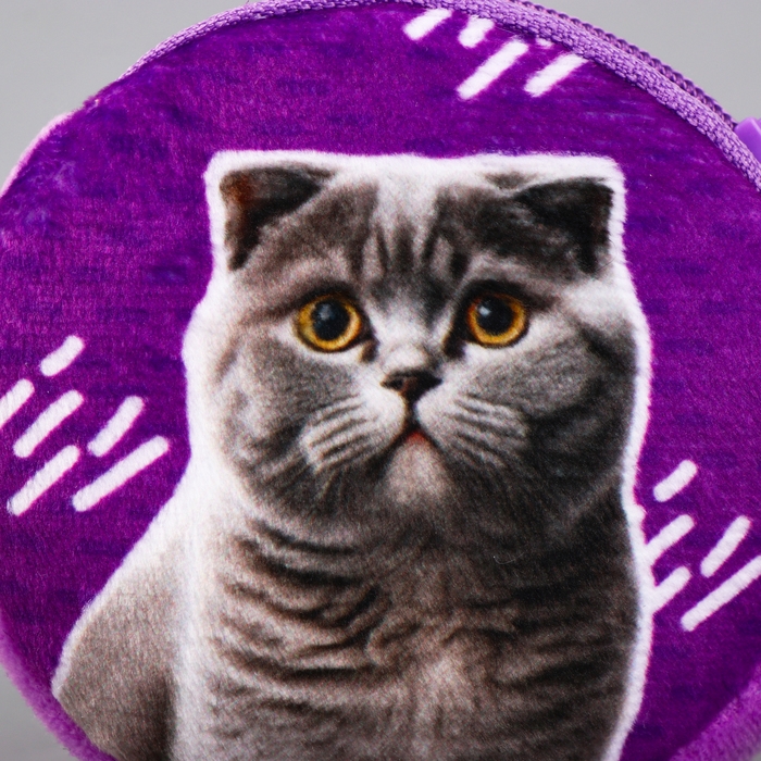 Кошелёк детский для девочки в шоубоксе &laquo;Животные&raquo;, плюш, цвет МИКС