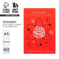 Планинг для подготовки к экзаменам, А5 60 л. Мягкая обложка &laquo;Красный&raquo;